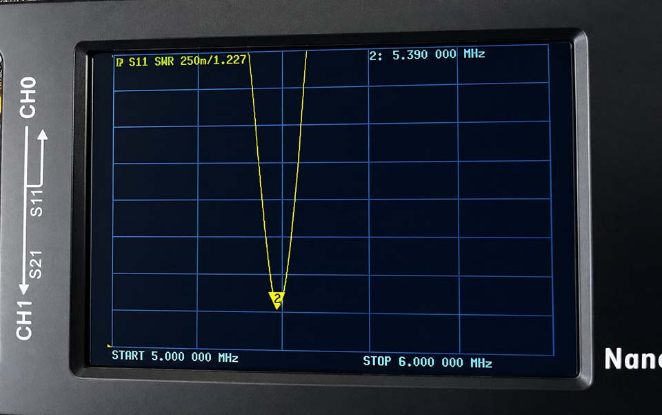 NanoVNA SWR adjustment